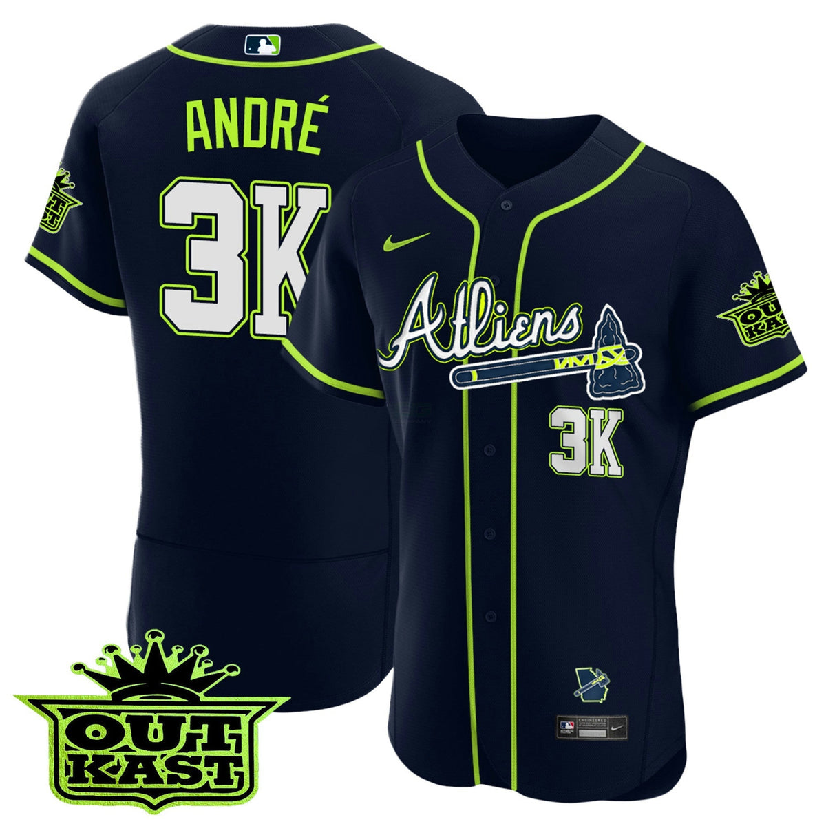 Camisa MLB Men’s Atlanta Atliens Flex Base Jersey V2
