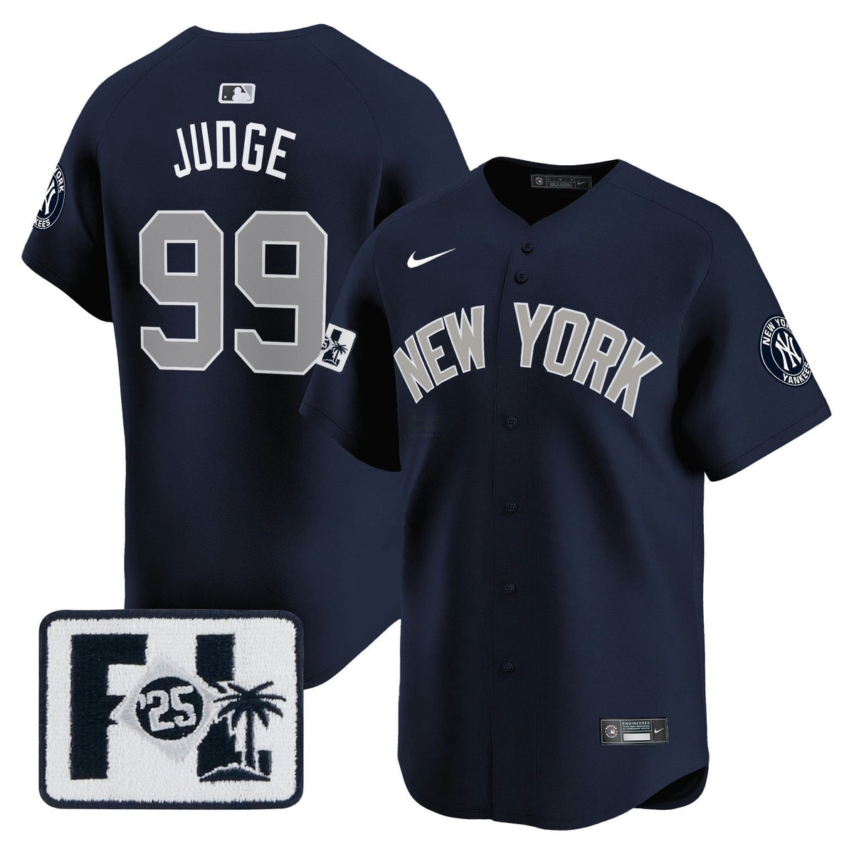 Camisa MLB New York Yankees Men’s New York 2025 Spring Training Patch Vapor Premier Limited Jersey
