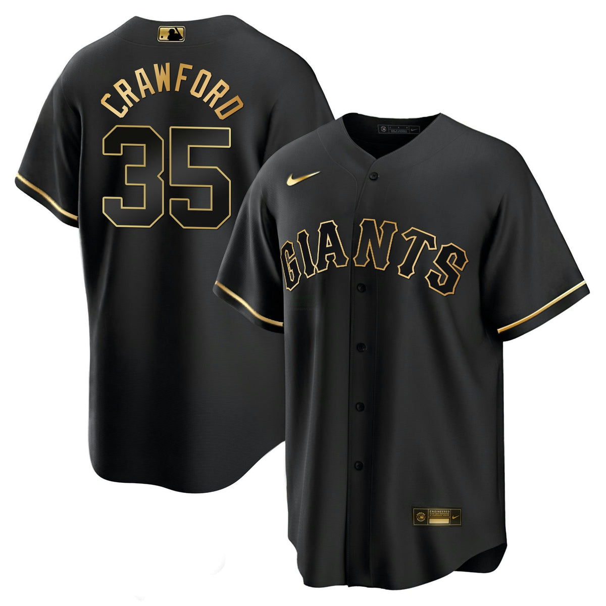 Camisa MLB Men’s San Francisco Black Limited & Dourada Jersey