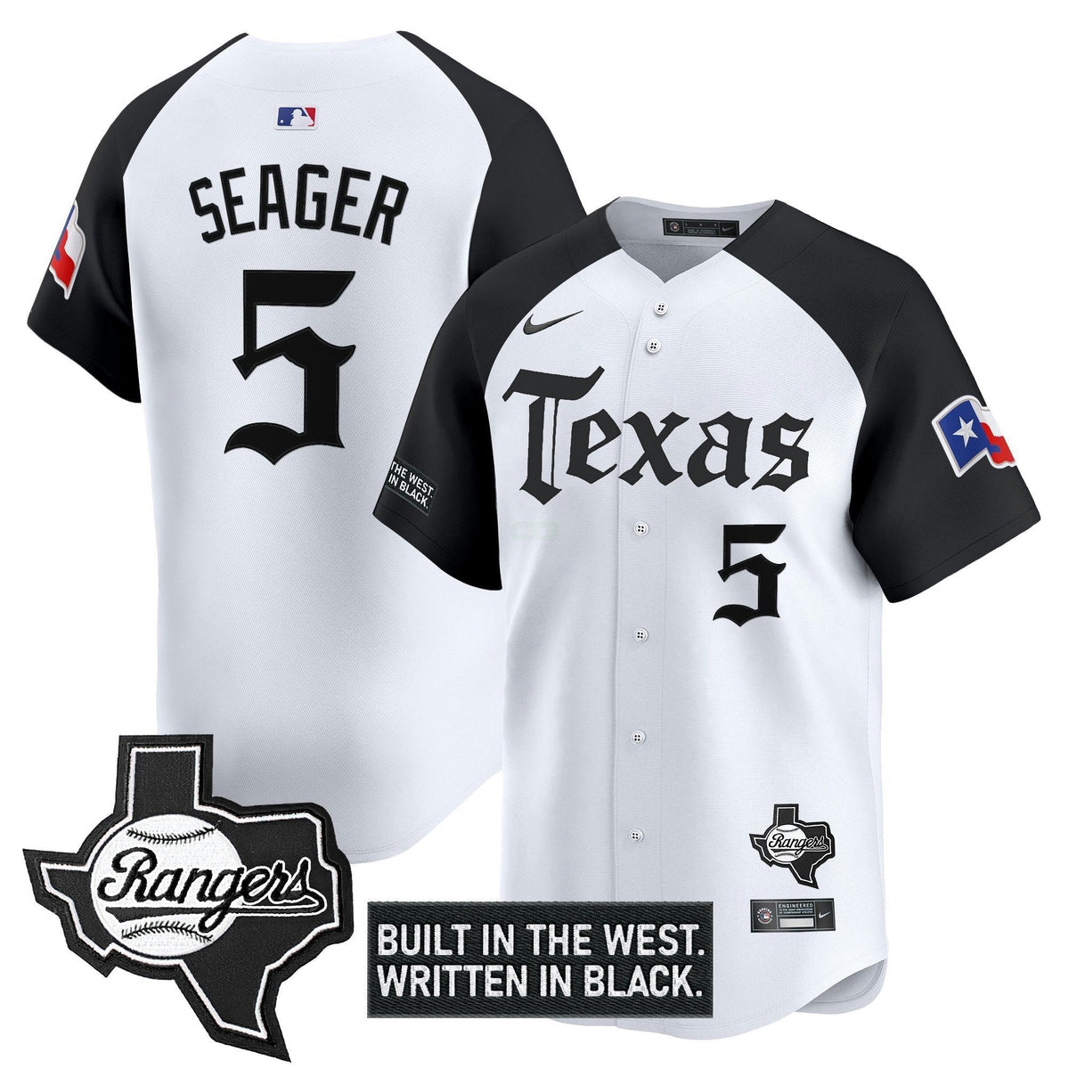 Camisa MLB Men’s Texas ‘Gothic Frontier Edition’ Vapor Premier Limited Jersey