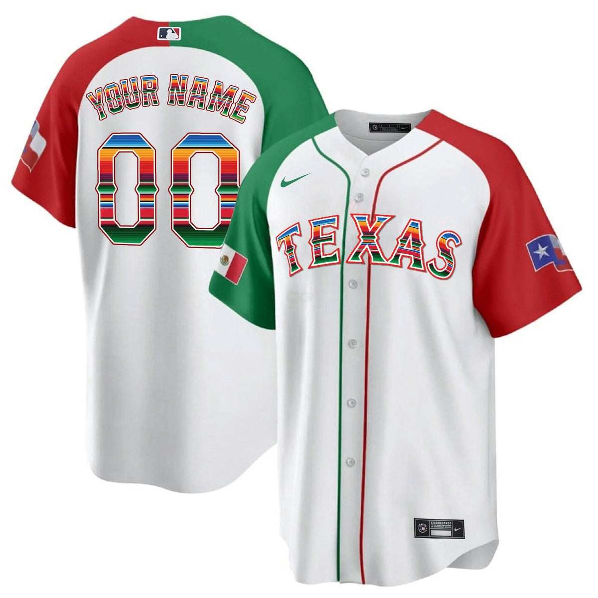Camisa MLB Men’s Texas Mexican Heritage Night Cool Base Jersey