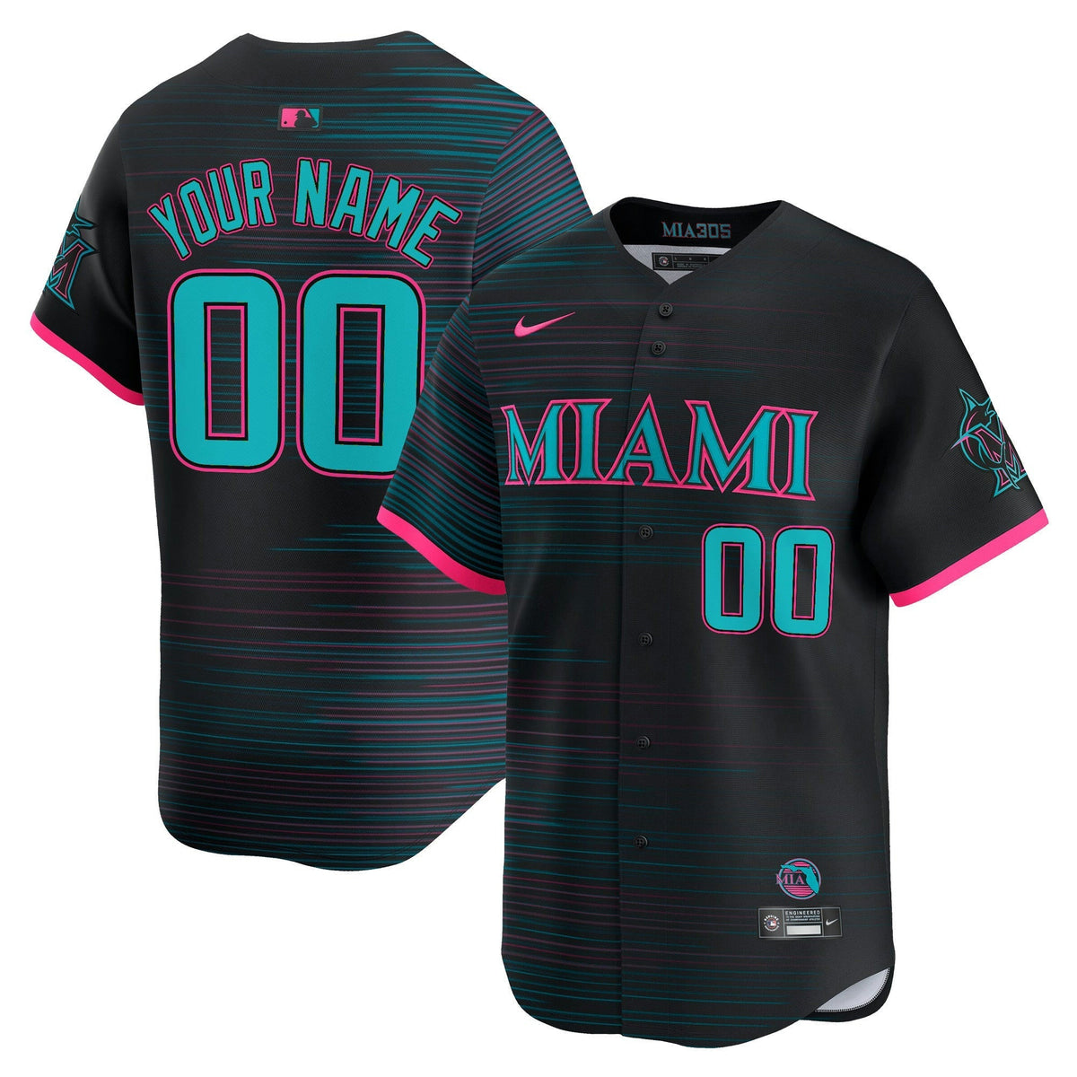 Camisa MLB Miami 2025 City Connect Vapor Premier Limited Jersey - Custom