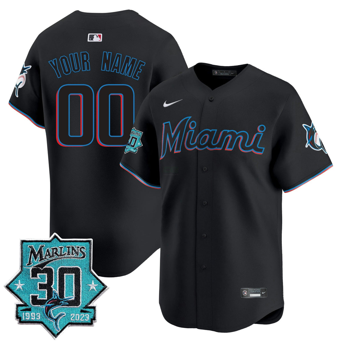 Camisa MLB Miami 30 Seasons Anniversary Patch Vapor Premier Limited Jersey