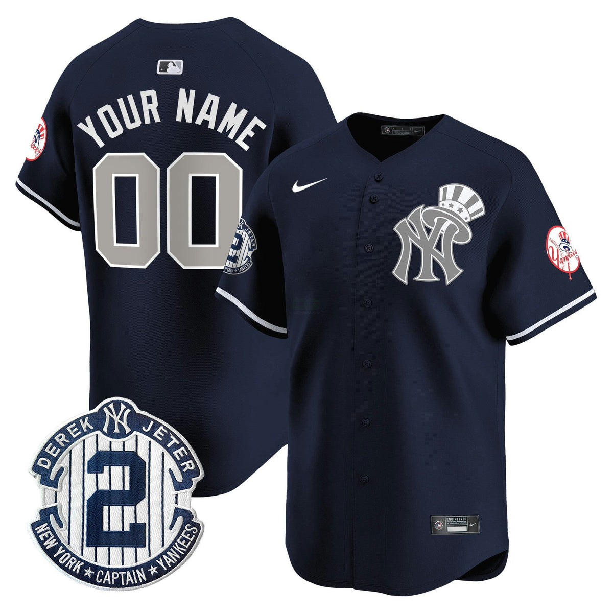 Camisa MLB New York Derek Jeter Patch Vapor Premier Limited Jersey V2