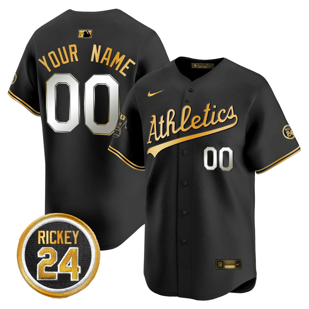 Camisa MLB Oakland Rickey Henderson Patch Vapor Premier Limited Jersey