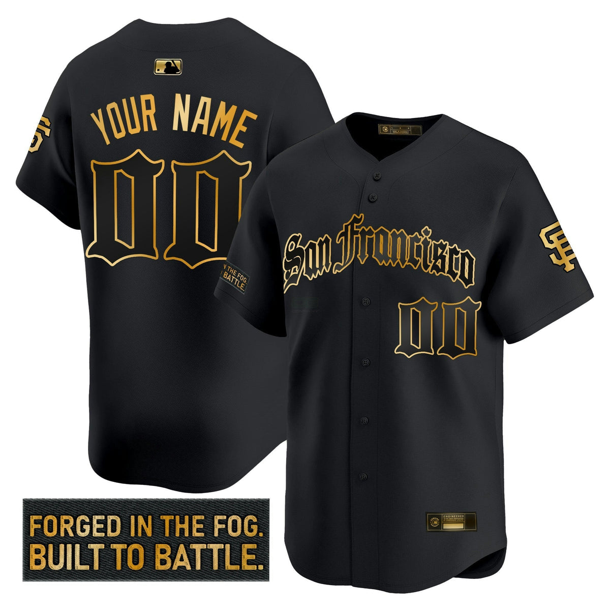 Camisa MLB San Francisco ‘Gothic Fog Edition’ Dourada Vapor Premier Limited Jersey