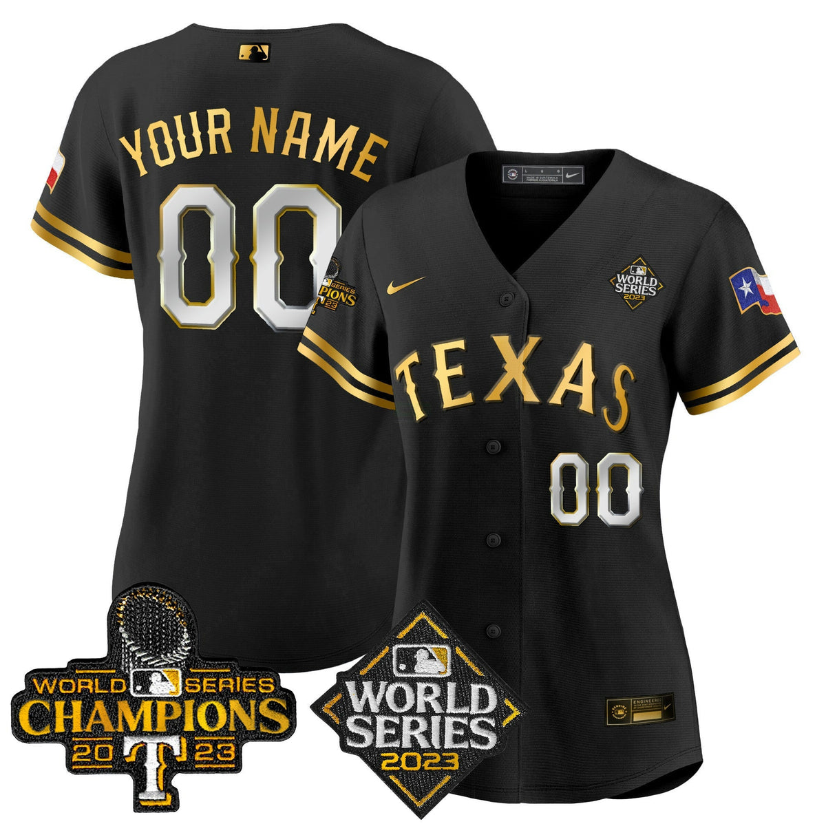 Camisa MLB Texas 2023 World Series Champions Flex Base Jersey V4