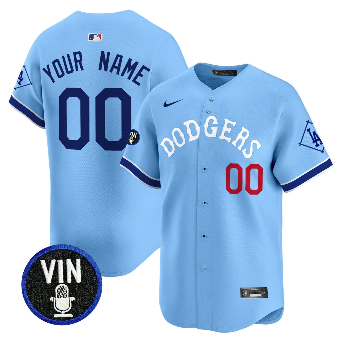 Camisa MLB Tribute Vin Scully Patch Vapor Premier Limited Jersey