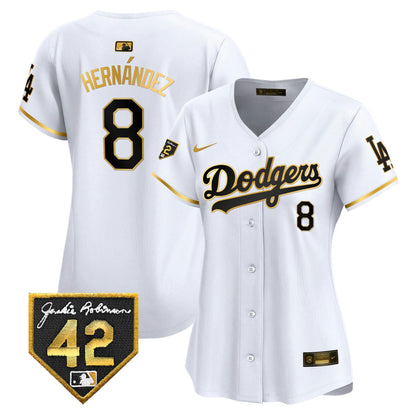 Camisa MLB Los Angeles Dodgers Women’s 2024 Jackie Robinson Patch Vapor Premier Limited Jersey