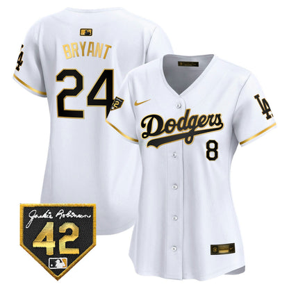Camisa MLB Los Angeles Dodgers Women’s 2024 Jackie Robinson Patch Vapor Premier Limited Jersey