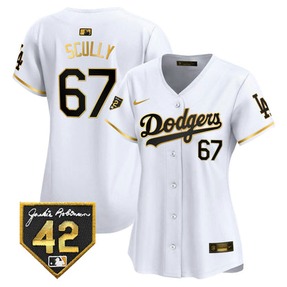 Camisa MLB Los Angeles Dodgers Women’s 2024 Jackie Robinson Patch Vapor Premier Limited Jersey