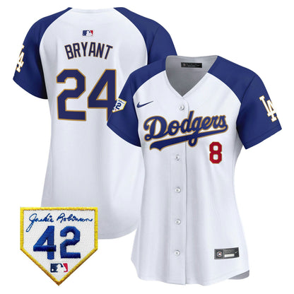 Camisa MLB Los Angeles Dodgers Women’s 2024 Jackie Robinson Patch Vapor Premier Limited Jersey