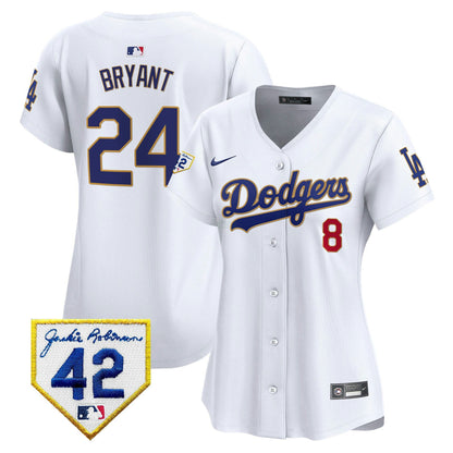 Camisa MLB Los Angeles Dodgers Women’s 2024 Jackie Robinson Patch Vapor Premier Limited Jersey