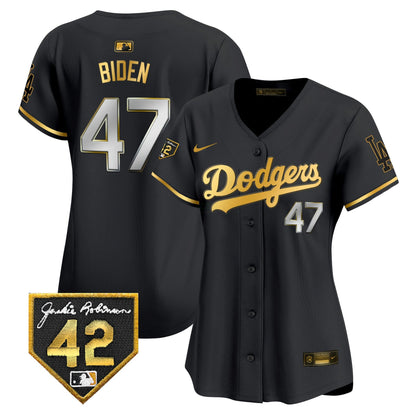 Camisa MLB Los Angeles Dodgers Women’s 2024 Jackie Robinson Patch Vapor Premier Limited Jersey