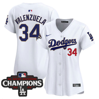 Camisa MLB Women’s 2025 NL West Division Champions Patch Dourada Trim Vapor Premier Limited Jersey