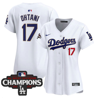 Camisa MLB Women’s 2025 NL West Division Champions Patch Dourada Trim Vapor Premier Limited Jersey