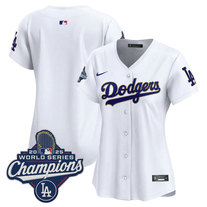 Camisa MLB Women’s 2025 World Series Champions Patch Dourada Trim Vapor Premier Limited Jersey