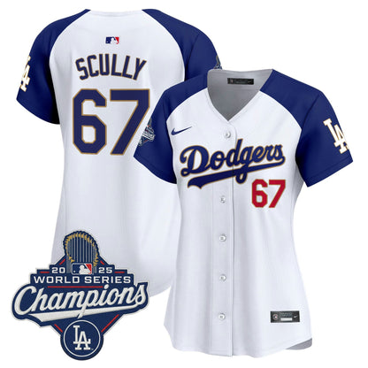Camisa MLB Women’s 2025 World Series Champions Patch Dourada Trim Vapor Premier Limited Jersey