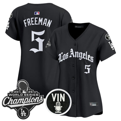 Camisa MLB Women’s 2025 World Series Champions Vapor Premier Limited Jersey – LA Gothic Edition