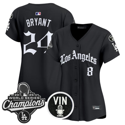 Camisa MLB Women’s 2025 World Series Champions Vapor Premier Limited Jersey – LA Gothic Edition