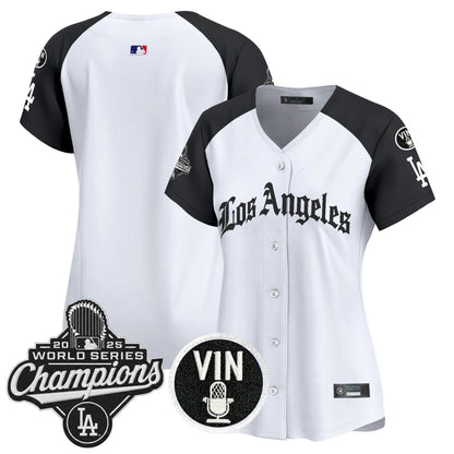 Camisa MLB Women’s 2025 World Series Champions Vapor Premier Limited Jersey – LA Gothic Edition