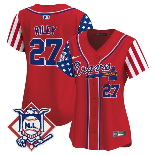 Camisa MLB Women’s Atlanta 2024 Fourth of July Vapor Premier Limited Jersey V2