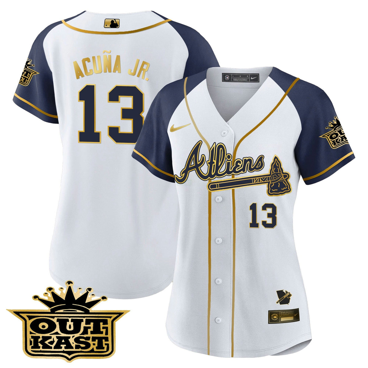 Camisa MLB Women’s Atlanta Atliens Gold Alternativa Jersey