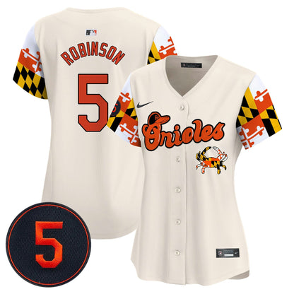 Camisa MLB Women’s Baltimore Robinson Patch Vapor Premier Limited Jersey V7