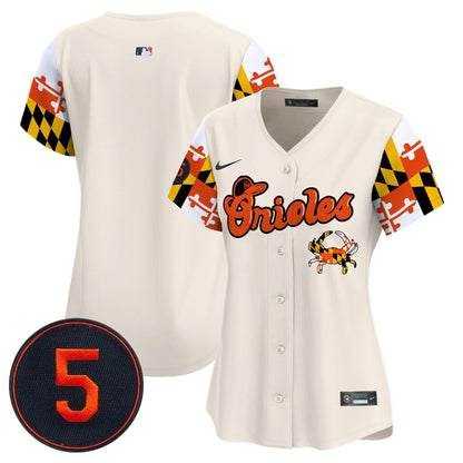Camisa MLB Women’s Baltimore Robinson Patch Vapor Premier Limited Jersey V7