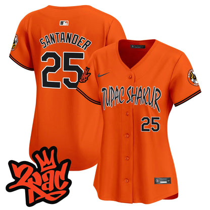 Camisa MLB Women’s Baltimore Tupac Shakur Vapor Premier Limited Jersey