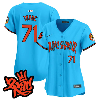 Camisa MLB Women’s Baltimore Tupac Shakur Vapor Premier Limited Jersey