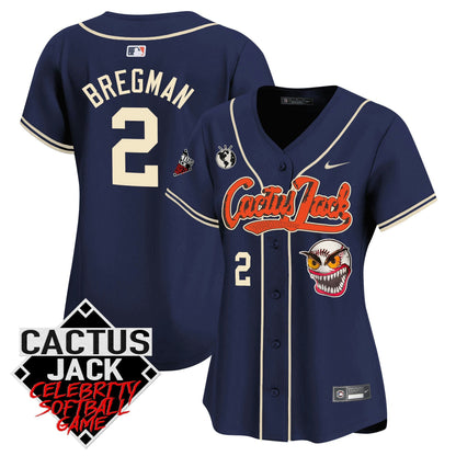 Camisa MLB Women’s Cactus Jack Celebrity Softball Game Patch Vapor Premier Limited Jersey