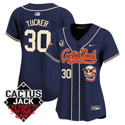 Camisa MLB Women’s Cactus Jack Celebrity Softball Game Patch Vapor Premier Limited Jersey