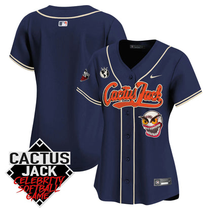 Camisa MLB Women’s Cactus Jack Celebrity Softball Game Patch Vapor Premier Limited Jersey
