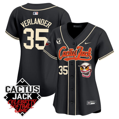 Camisa MLB Women’s Cactus Jack Celebrity Softball Game Patch Vapor Premier Limited Jersey