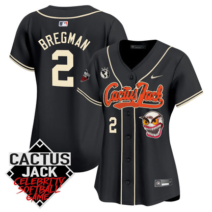 Camisa MLB Women’s Cactus Jack Celebrity Softball Game Patch Vapor Premier Limited Jersey