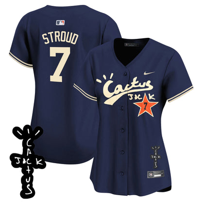 Camisa MLB Women’s Cactus Jack Patch Vapor Premier Limited Jersey V2