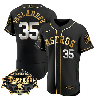 Camisa MLB Women’s Houston 2022 World Series Champions Patch Limited Jersey
