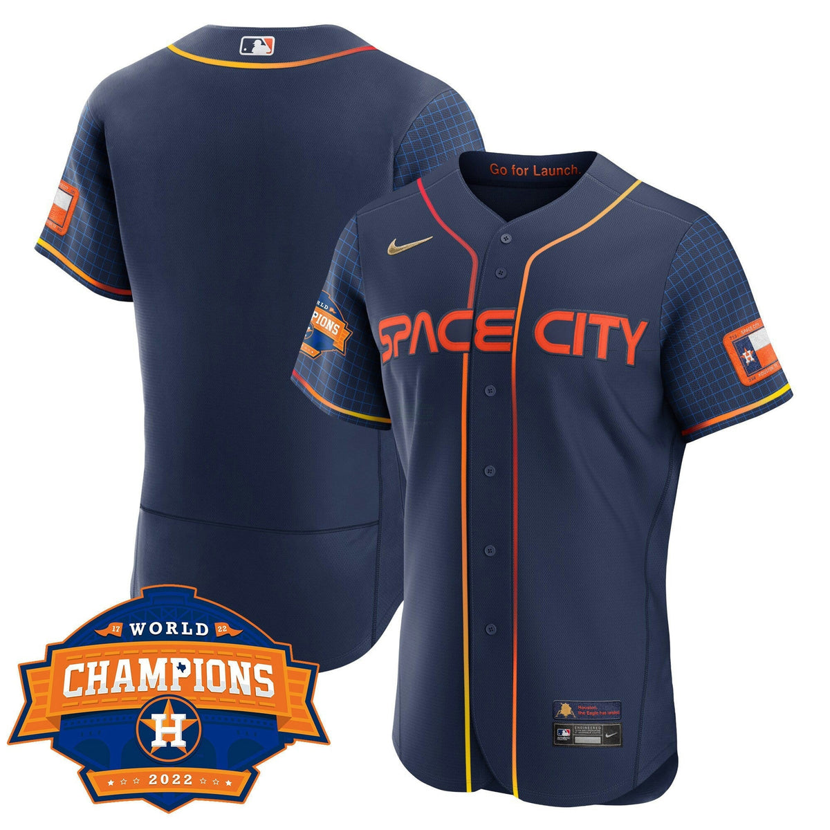 Camisa MLB Women’s Houston 2022 World Series Champions Patch Limited Jersey