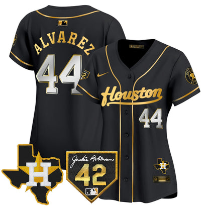 Camisa MLB Women’s Houston 2024 Jackie Robinson Patch Vapor Premier Limited Jersey