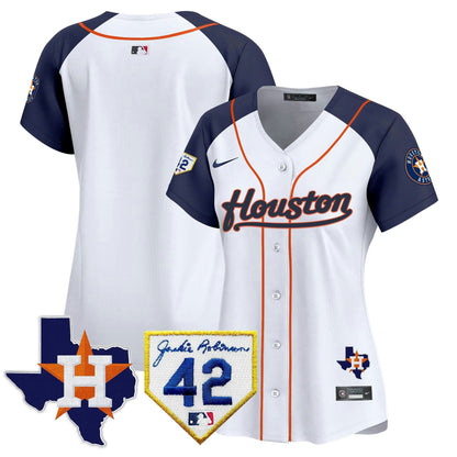 Camisa MLB Women’s Houston 2024 Jackie Robinson Patch Vapor Premier Limited Jersey