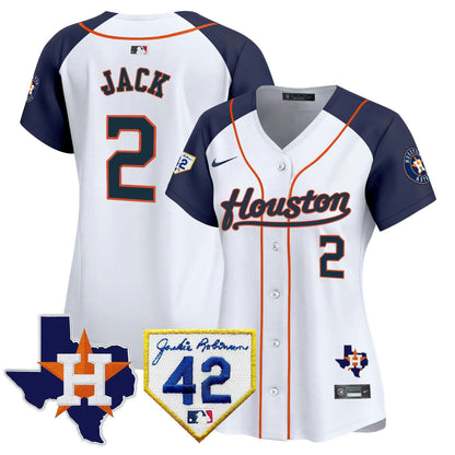 Camisa MLB Women’s Houston 2024 Jackie Robinson Patch Vapor Premier Limited Jersey