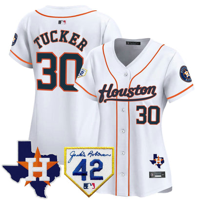 Camisa MLB Women’s Houston 2024 Jackie Robinson Patch Vapor Premier Limited Jersey