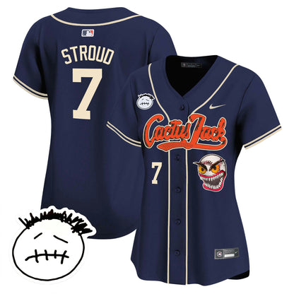 Camisa MLB Women’s Houston Cactus Jack Patch Vapor Premier Limited Jersey V3 – Stitched