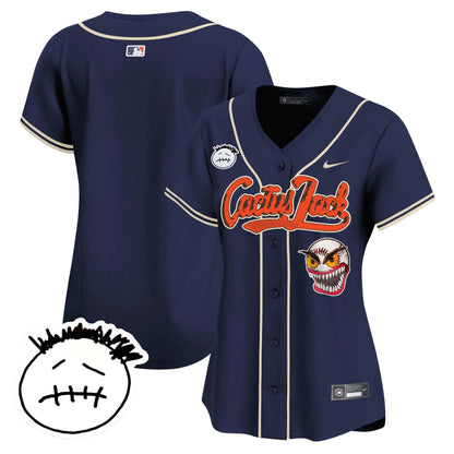 Camisa MLB Women’s Houston Cactus Jack Patch Vapor Premier Limited Jersey V3 – Stitched