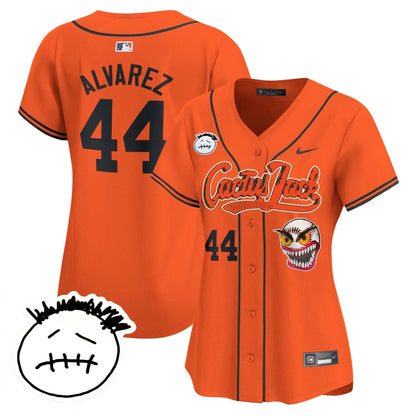 Camisa MLB Women’s Houston Cactus Jack Patch Vapor Premier Limited Jersey V3 – Stitched