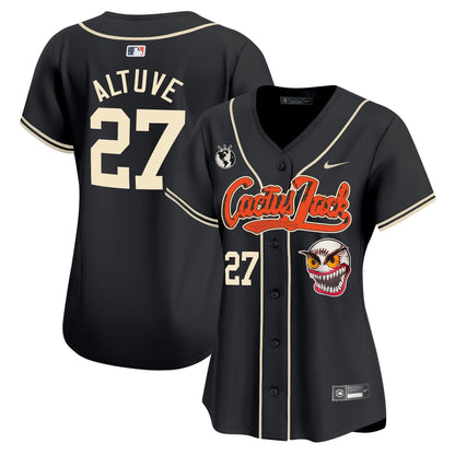 Camisa MLB Women’s Houston Cactus Jack Vapor Premier Limited Jersey – Stitched