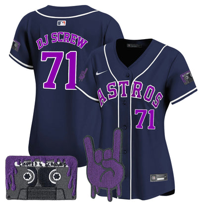 Camisa MLB Women’s Houston DJ Screw Patch Vapor Premier Limited Jersey