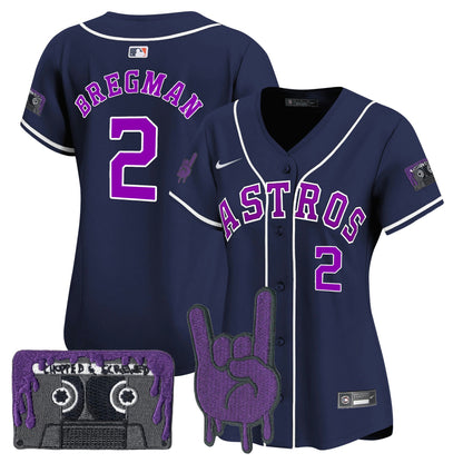 Camisa MLB Women’s Houston DJ Screw Patch Vapor Premier Limited Jersey