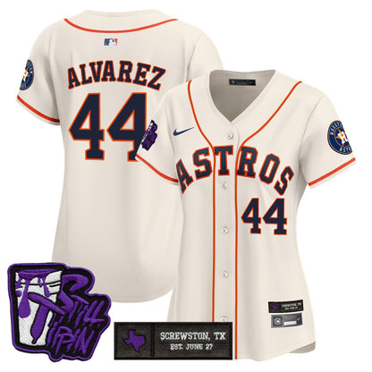 Camisa MLB Women’s Houston DJ Screw Still Tippin Purple Patch Vapor Premier Limited Jersey